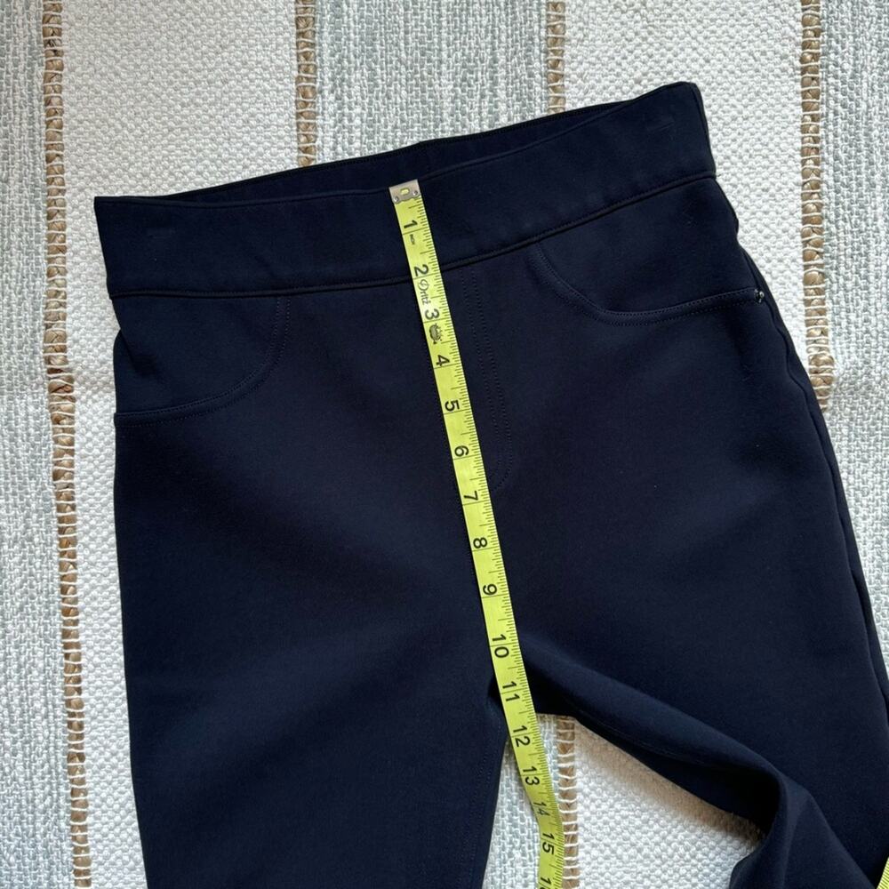 Spanx The Perfect Ankle Navy Blue High Rise Skinny Pull-On Pants Small Petite - Picture 8 of 10